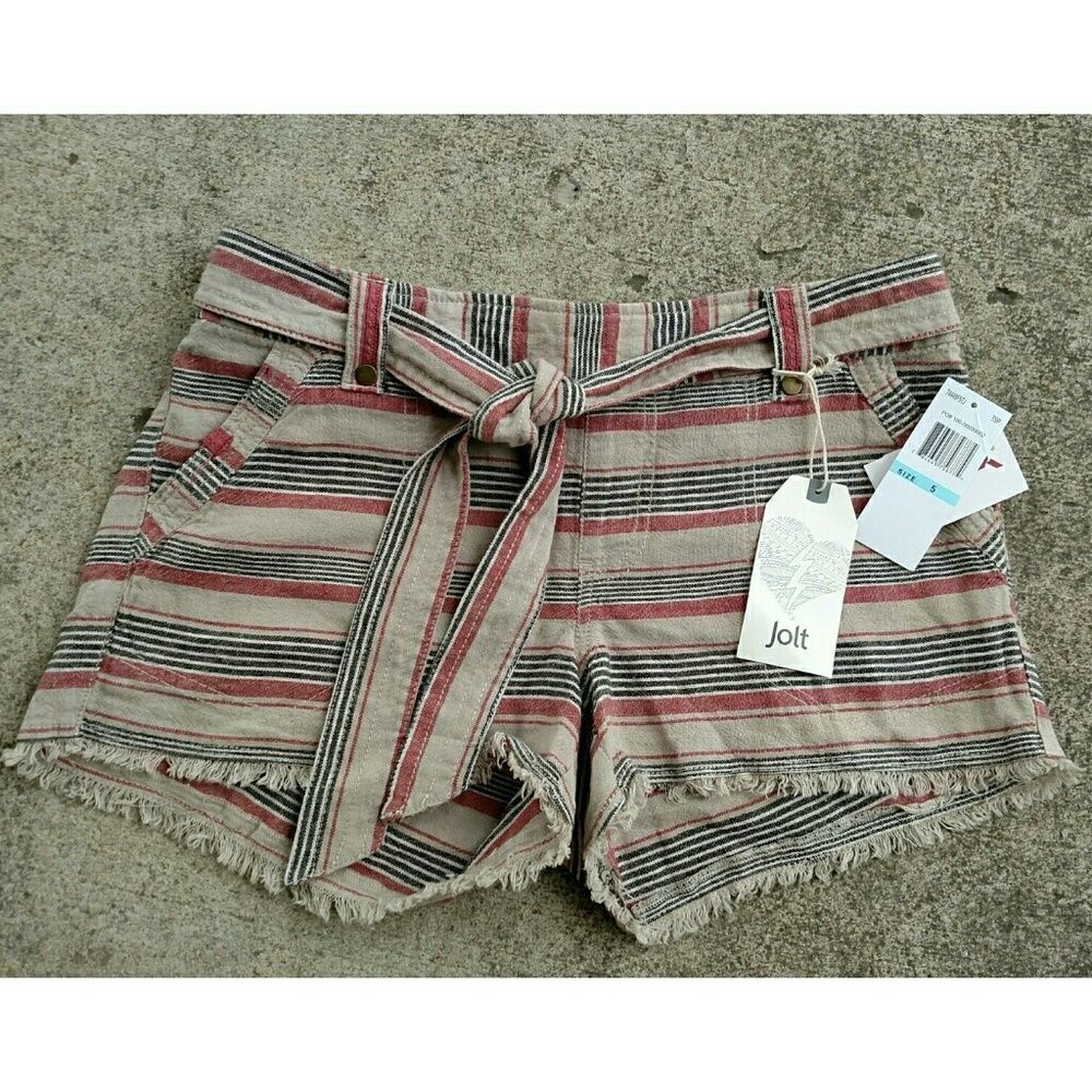 NWT Jolt linen raw hem shorts